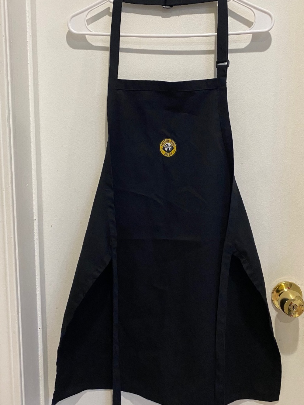 Einstein Bros. Bagels Apron Work Uniform Black Embroidery